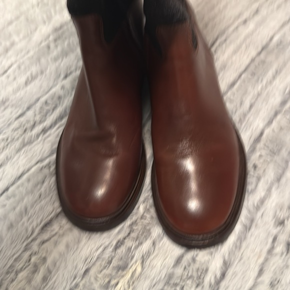 Tory Burch women’s vintage riding Leather and Fabric Boots - Picture 6 of 9